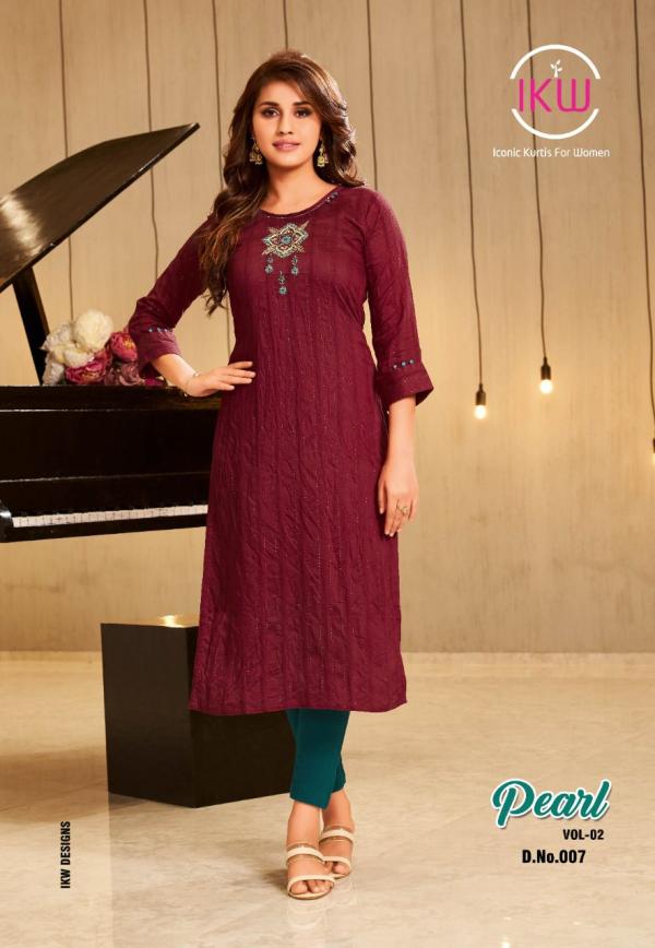 Ikw Pearl Vol 2 Viscose Silk Designer Exclusive kurti Collection